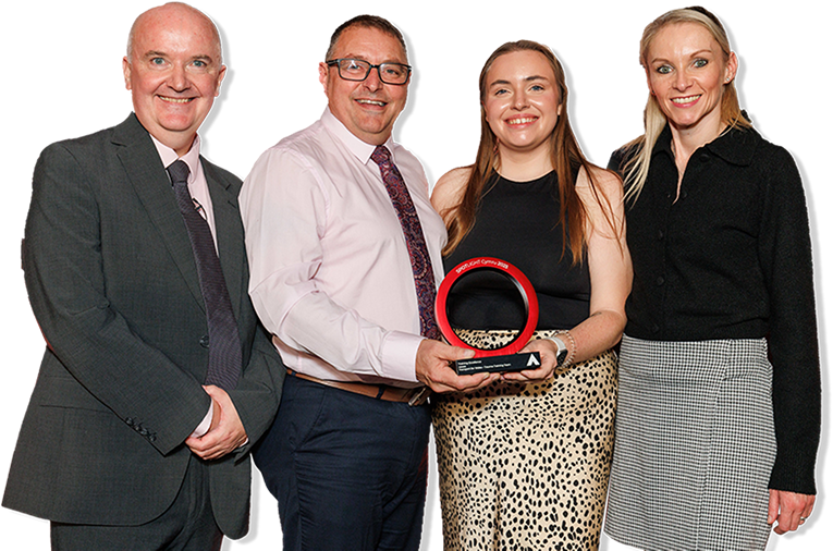 Spotlight Rail Awards winners holding trophies