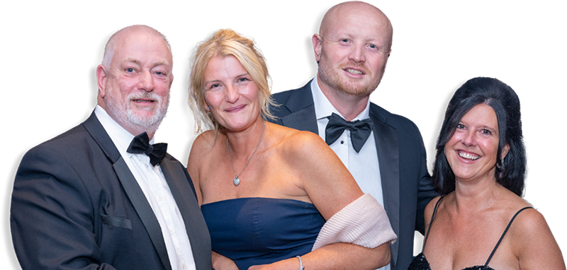 Spotlight Rail Awards winners holding trophies